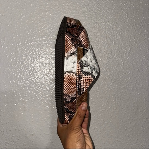 FREE PEOPLE Sidelines Flatform Sandal / brown white Snake size 38 made in Spain - Picture 5 of 5
